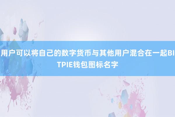 用户可以将自己的数字货币与其他用户混合在一起BITPIE钱包图标名字