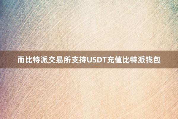 而比特派交易所支持USDT充值比特派钱包