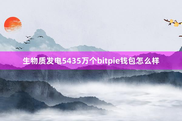 生物质发电5435万个bitpie钱包怎么样