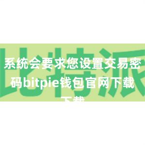 系统会要求您设置交易密码bitpie钱包官网下载